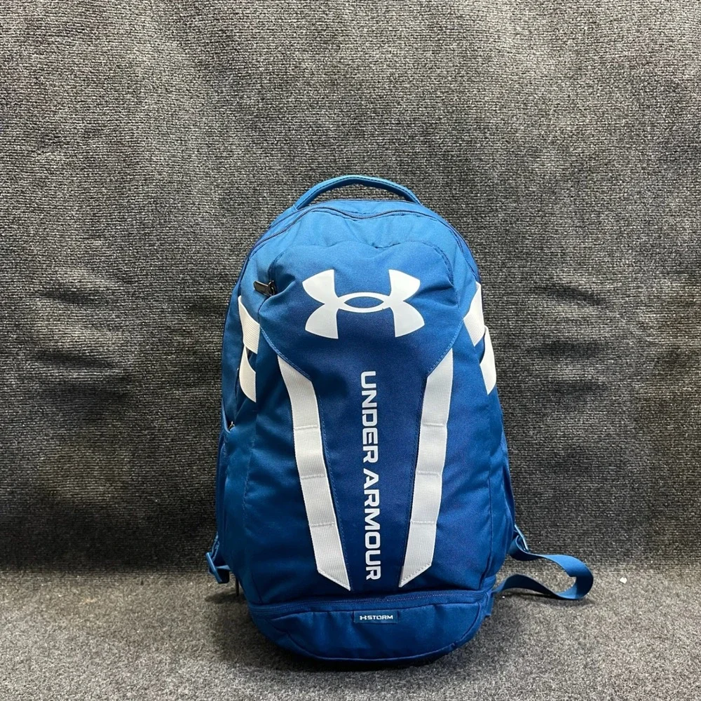 Under Armour 1361176‎ 426 Storm Hustle 5.0 Blue/White Backpack School Gym Travel